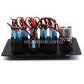 5 Gang Switch Panel USB -laddare med voltmeter